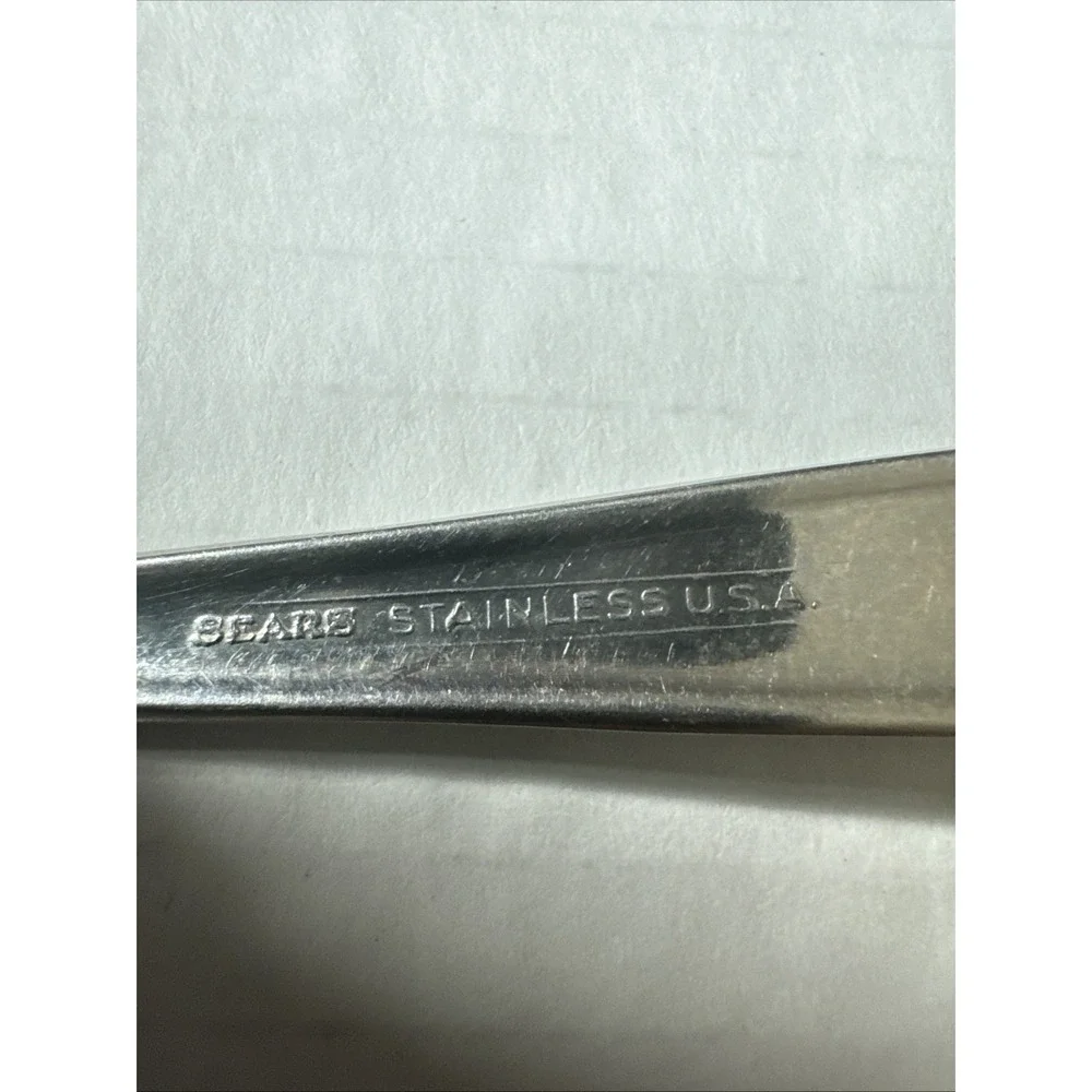 Sears WOOD DALE Stainless Floral Flatware Teaspoon‎ Salad, Dinner Fork, Knife